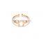 Customized Unisex Boys Girls 2 Colors Gold Silver U Letter Ring Jewellery Wholesale