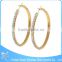 ZS17121 hotsell gold plated lady large handmade crystal big round earrings