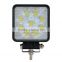 Hot sale IP67 car accessory square spot / flood 4" 12v 24v 27w atv suv 4x4 work lamp