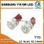 T10 super bright red light car LED bulb Samsung 6W