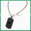 925 Silver Plating Black Sprayed Skull Pattern Pendant With Heart Charms Necklace