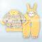 Baby boys woven overalls Long Sleeve top Suit Kids Set Fashion 2 PCS autumn Children Clothing