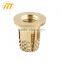 CNC machined brass slotted insert nut