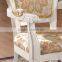 Solid wood antique carved hand French wing royal chair with arm