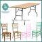 Modern 72" Big Wooden Folding Dining Table Banquet Round Table