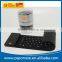 105keys Waterproof folding silicon bluetooth wireless ZERTY keyboard
