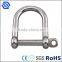 304 Stainless Steel D Shackle With Various Sizes