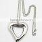 2016 New Valentine's Day Gift Stainless Steel lovers Heart Pendant Necklace