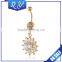 Indian Body Jewlery High Polished Sunflower Shaped Navel Jewelry for Women