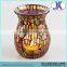 High Quality 11Dx14H hand made cheap glass mosaic oil burner