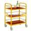 Superior hotel steel& wooden service liquor trolley for hotel restaurant