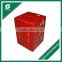 HIGH QUALITY FOLDED CORRUGATED FRUITS PACKING CARTONS PAPER BOX WITH RED PLASTICE HANDLES