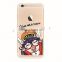 Transparent phone case mobile phone case for iphone 6 with clear TPU material,4.7 inch phone case cartoon design for iphone 6s