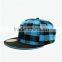 custom 6 panel embroidery check pattern flex fit hats