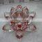 Factory directly sale fantastic excellent crystal material 100mm crystal candle holder paint red color for hot sale