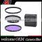 OEM Camera Filter 58mm UV+CPL+FLD Filter Set For Canon 450D 500D For Sony A200 For Nikon D5300