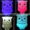 CE Color Changing Led animal Owl shape Night Light Lamp