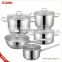 Wholesale high quality induction bottom stainless steel cookware non-stick stock pot                        
                                                Quality Choice