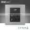 2015 Hot Sale Wallpad Switch Outlet 10A 110~250V Luxury Wall Light Switch USB 5 Pin Socket Charger