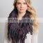 Fashion Women Winter Warm Knit Long Scarf Marled Tassel Infinity