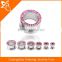 TP01059 Stainless steel pink crystal piercing flesh tunnel
