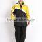 Oxford knit PU pvc long rainwear rainsuit long rainwear rainsuit reflective tape yellow color waterproof breathable