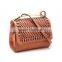 Leisure diamond lattice hollow out and magnet snap flap design crossbody bag women