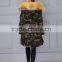 Cheap Winter Jacket faux rabbit lining raccoon fur winter custom parka