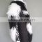 Wholesale London Brand Black and White Fashion Accessories Lamb Real Mongolian Lamb Fur Scarf