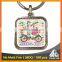 Promotional silver zinc alloy custom shape wedding printed blank keychain