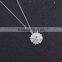 Yellow stone flower charms necklace