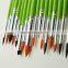 Wholesale Soft Nylon Hair Facial Mask Brush Green Nail Tools Paint Brush Set 25pcs