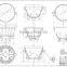 Tianzhu factory low cost C45 seel industrial slag bucket casting