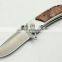 OEM outdoor hunting knife with wooden handle