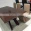 TB big size retangle walnut wood veneer table with 8-10 seaters
