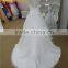 New Arrival See-through Lace Neck Layered Organza Ruffle Wedding Dress (KB2015-105)