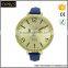 Private lable Japan movt PU leather strap stainless steel watches