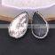 Rhinestone Diamond Natural Stone Charm Snakeskin Drop Pendant Pave Crystal Rhinestone Gemstone Druzy Jewelry
