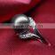 10 - 11 mm black perfect round girl with a tahiti pearl ring