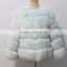 new arrival factory price winter baby blue real fox fur coat for women or child