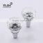 Polished Chrome Finish Zinc Alloy Glass Door Knob Covers