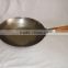 Woodenl handle steel carbon Chinese wok