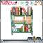 Modern design steel trolley library equipment steel library book trolley