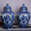 Customized blue and white porcelain hand painted dragon temple ginger Jars