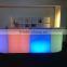 Hotel led glowing counter with IR remote control, Curved led bar counter