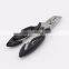 Black Handle Stainless Steel Bent Head Fishing Scissors