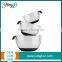 Home Silicone Handles Measuring Bowls 3 Piece Stainless Steel Mixing Bowl Set
