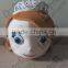 Purple dress girl cartoon mascot costume
