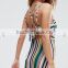 Women clothing/ Striped Strappy Bow Back Maxi Dress