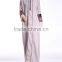 2017 latest design Ethnic Front Zipper Loose Chiffon Closure Abaya